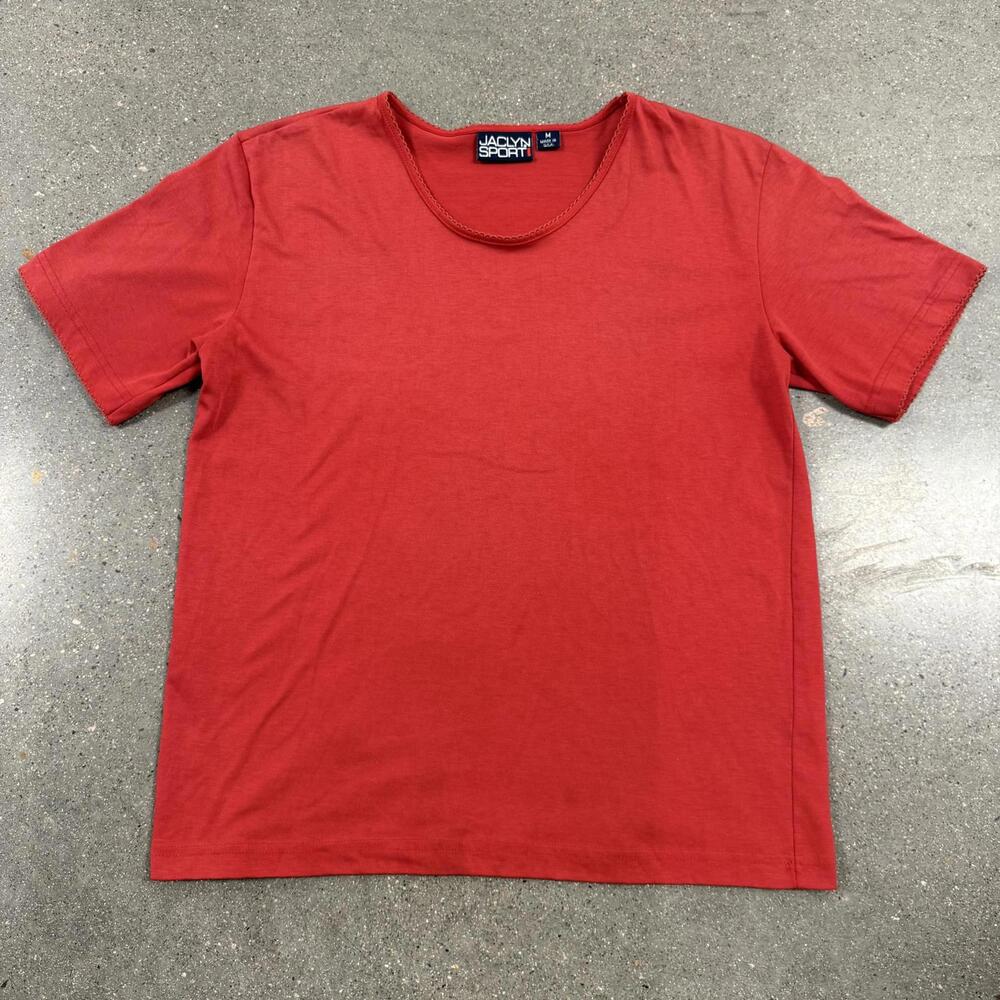 Vtg 80s Jaclyn Sport Embroidered T-Shirt Deadstock Made in USA - M